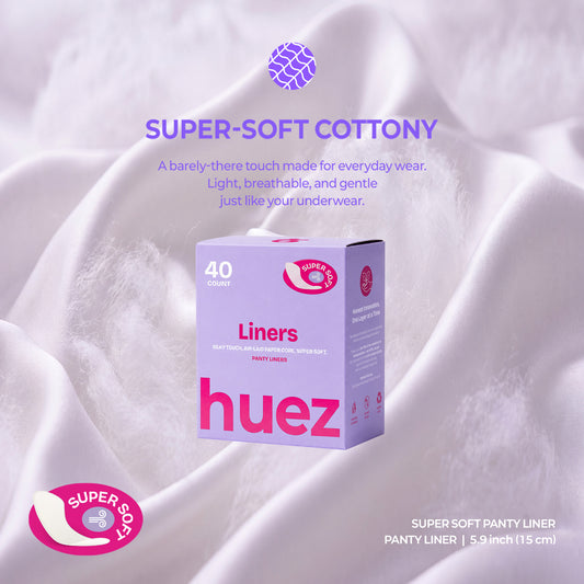 huez Daily Freshness Panty Liners - 40 Count (5.9 inch)