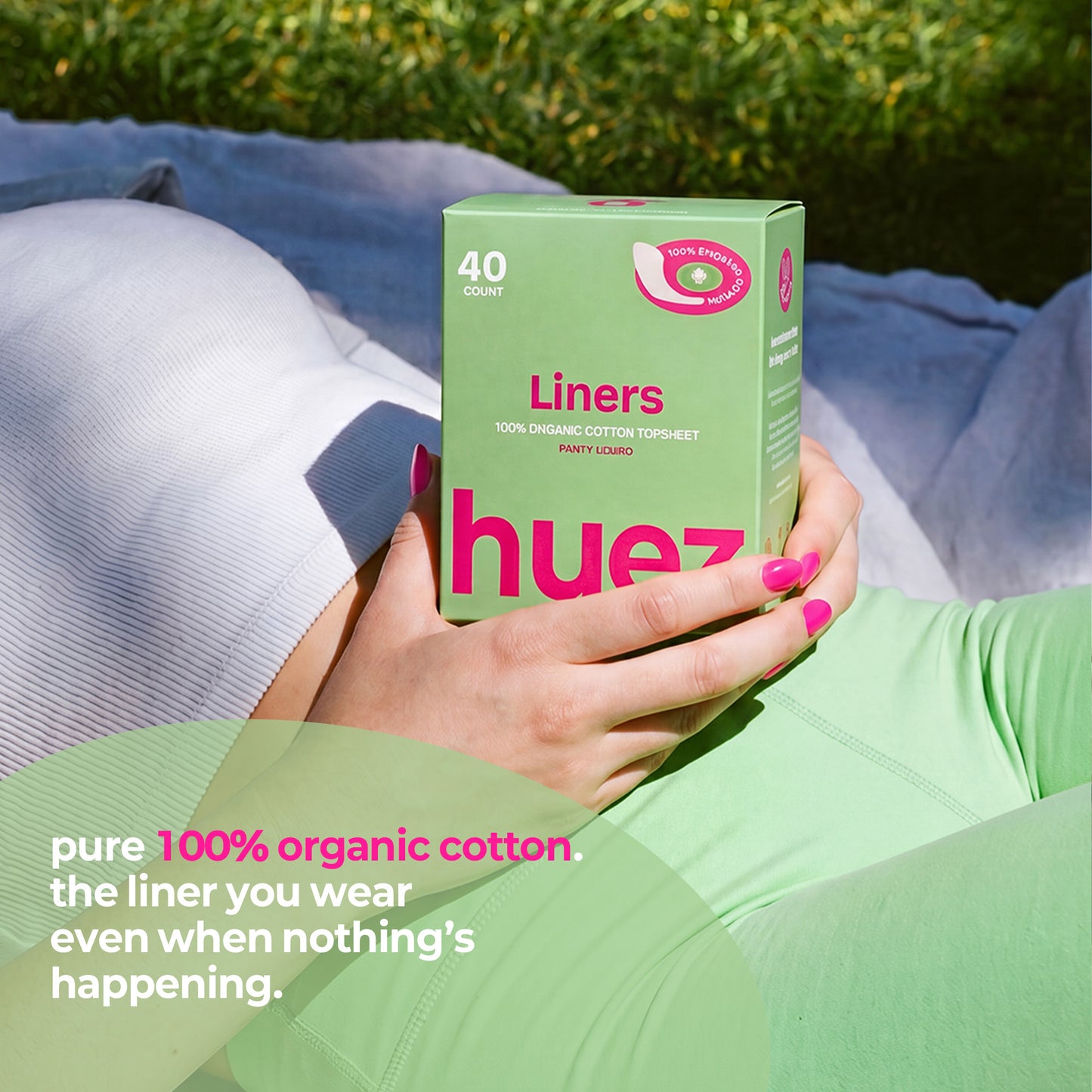 huez Pure Organic Cotton Panty Liners - 4 Pack (160 Count)