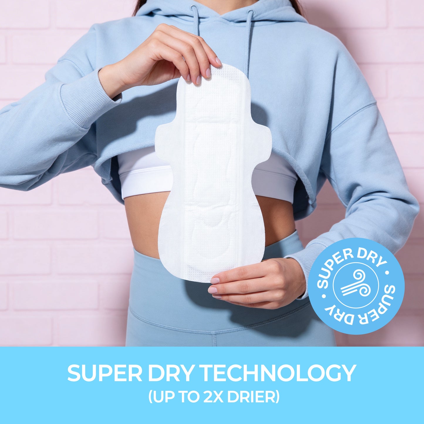 huez 100% Organic Cotton top sheet Sanitary Pads (Large 40 Pads / 4 Packs) - 11.4 inch