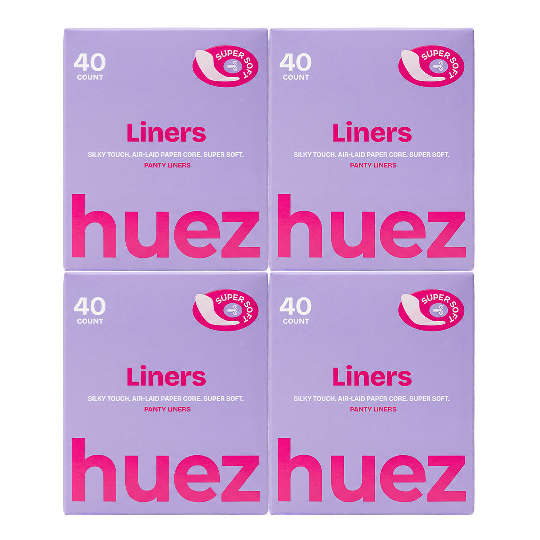 huez Daily Freshness Panty Liners - 160 Count (4 Packs / 40 Count per Pack)