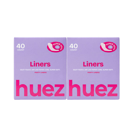 huez Daily Freshness Panty Liners - 80 Count (2 Packs / 40 Count per Pack)